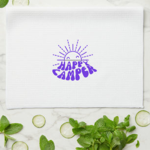 Happy Camper on a  Tea Towel
