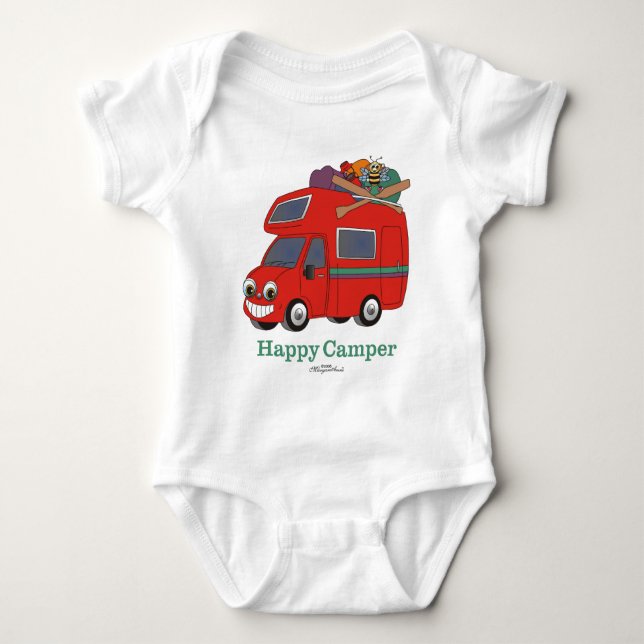 Happy Camper One-Piece Creeper (Front)