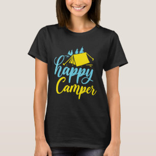 Happy Camper  Outdoor Hiking Camping T-Shirt