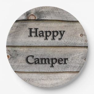 Happy Camper Paper Plate