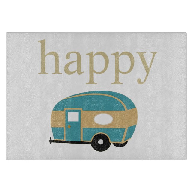 Happy Camper Personality Cutting Board (Front)