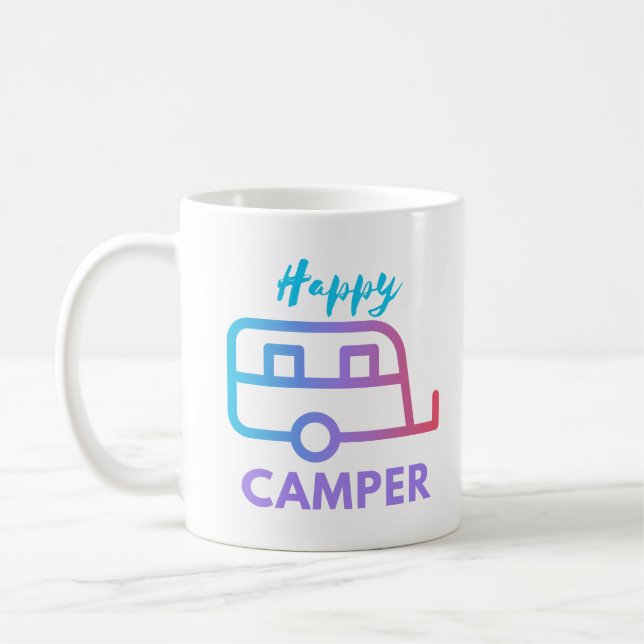 Happy Camper Pull Behind Adventure  Coffee Mug (Left)