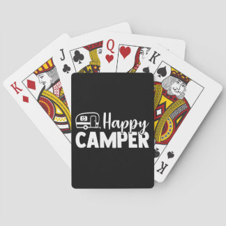 Happy Camper Quote (White) Playing Cards