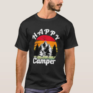Happy Camper Retro Vintage Camping Crew T-Shirt