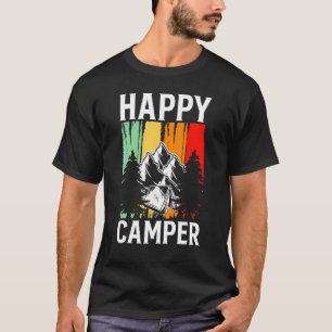 Happy Camper Retro Vintage Camping T-Shirt