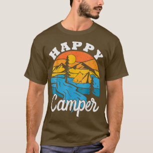 Happy Camper Retro Vintage Funny Matching Camping T-Shirt