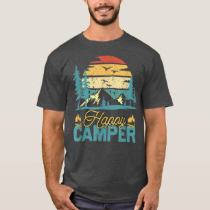 Happy Camper Retro Vintage Funny Matching Camping T-Shirt