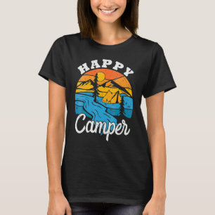 Happy Camper Retro Vintage  Matching Camping Crew T-Shirt