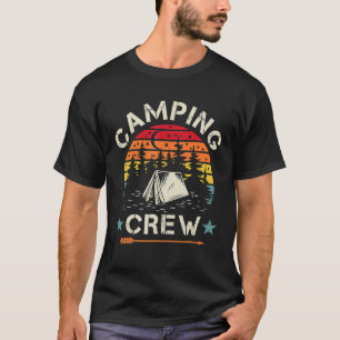 Happy Camper Retro Vintage Matching Camping Crew T-Shirt