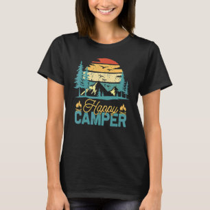 Happy Camper Retro Vintage Matching Camping Crew T-Shirt