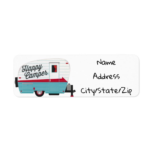***HAPPY CAMPER*** RETURN ADDRESS LABEL (Front)