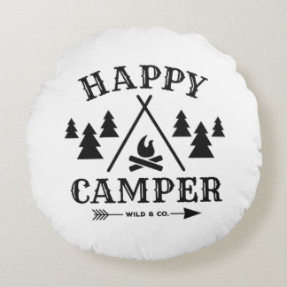 Happy Camper Round Cushion