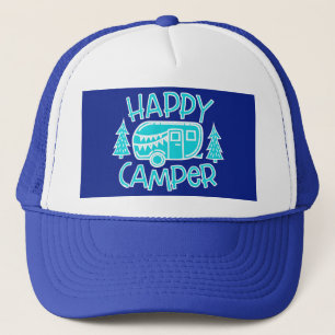 Happy Camper RV Life Travel Trailer Motorhome Trucker Hat