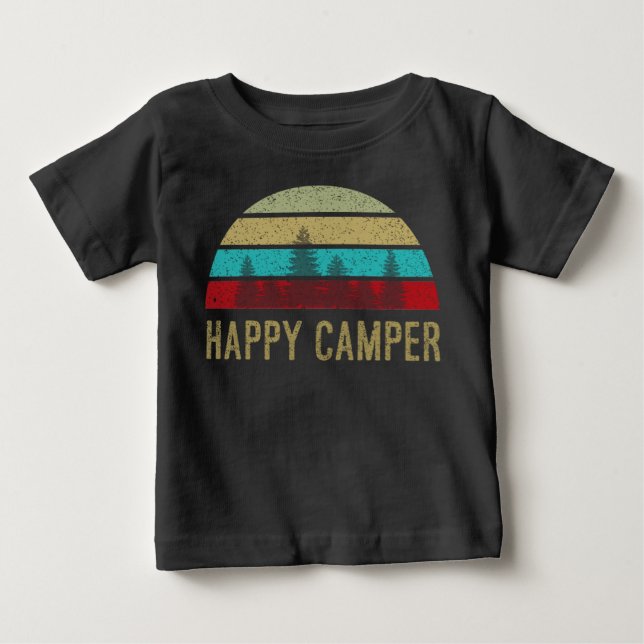 Happy Camper Shirt Retro Distressed (Front)