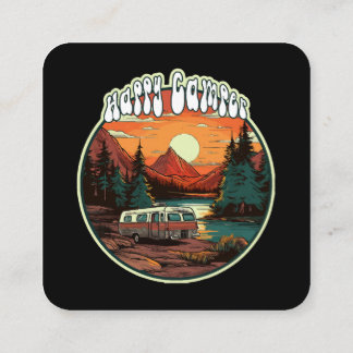 Happy Camper Square Business Card