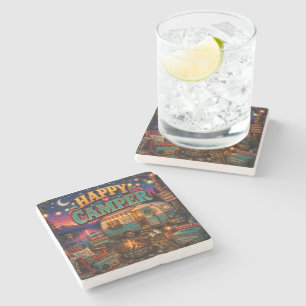 Happy Camper Stone Coaster