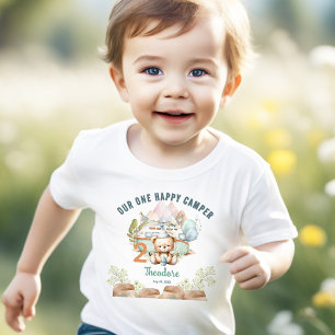 Happy Camper Summer 2nd Birthday Boy Toddler T-Shirt