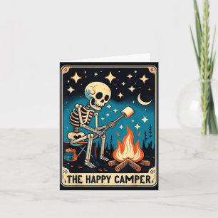 Happy Camper Tarot Card Skeleton Camper Funny