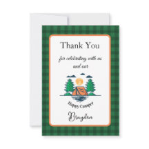 Happy Camper Thank You Card Kids Birthday