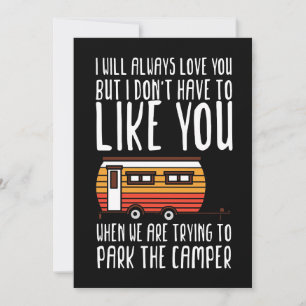 Happy Camper Trailer Camping Couple Save The Date