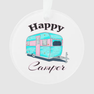 Happy Camper Trailer Camping Ornament