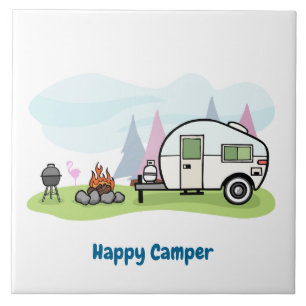 Happy Camper Trailer Tile