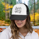Happy Camper Trucker Hat<br><div class="desc">Embrace the spirit of adventure and the joy of outdoor living with our "Happy Camper" apparel and accessories! Featuring a charming graphic of a cosy tent nestled amidst whimsical boho arrows, our designs capture the essence of wanderlust and exploration. Whether you're a seasoned adventurer or simply love the great outdoors,...</div>