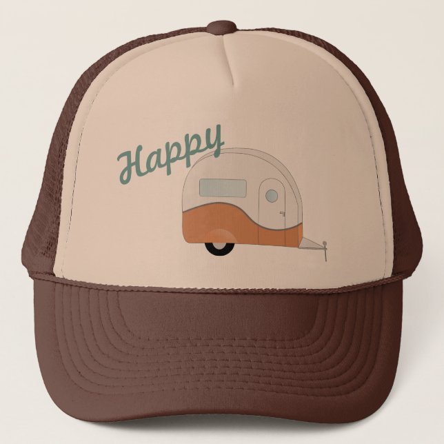 Happy Camper Trucker Hat (Front)