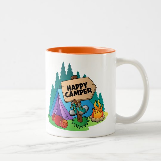 Happy Camper Two-Tone Mug