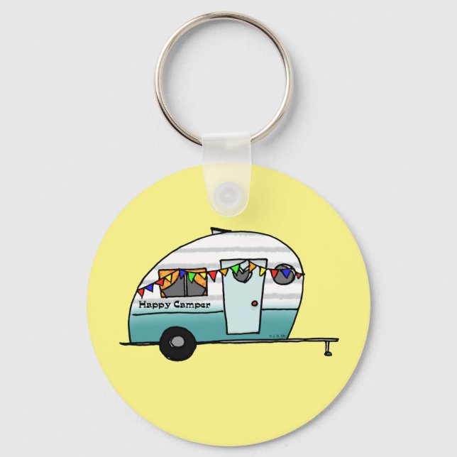 Happy Camper van Key Ring (Front)