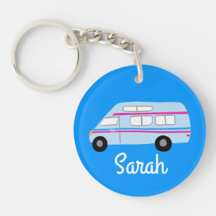 HAPPY CAMPER Van RV Motorhome Campervan CUSTOM  Key Ring