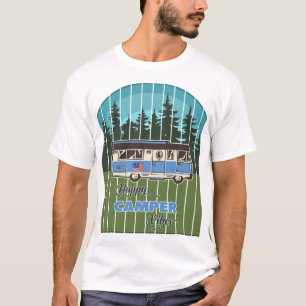 Happy Camper Vibes Vintage RV Trip T-Shirt
