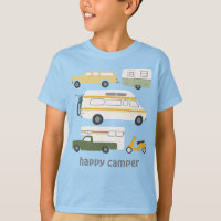 HAPPY CAMPER Vintage camping trailer RV CUSTOM