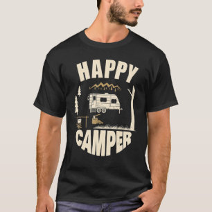 Happy Camper Wild Rv Van Camping  Outdoor Cute Gra T-Shirt