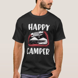 Happy Camper  Womens Family RV Camping  Carabiner T-Shirt