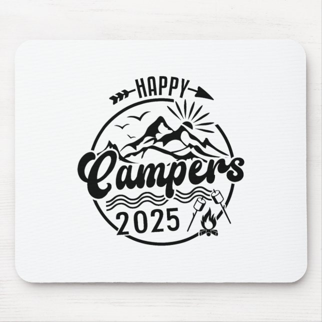 Happy Campers 2025  Mouse Mat (Front)