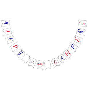 Happy Campers America personalised Bunting