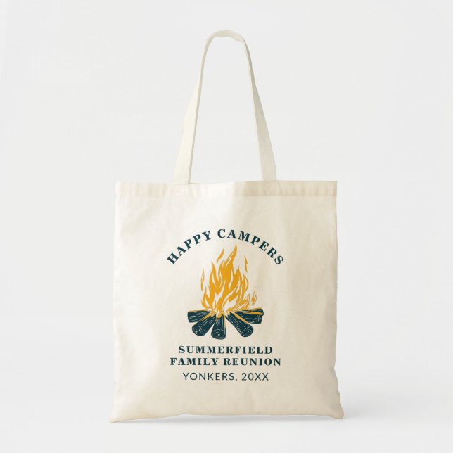  Happy Campers Camping Family Vacation Trip Tote Bag (Front)