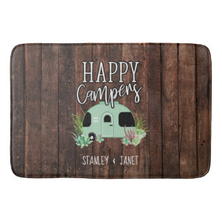 Happy Campers, Camping, RV, Motorhome, Trailer Bath Mat