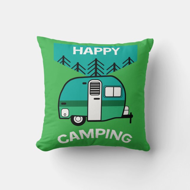 Happy Campers | Caravaner | Camper Cushion (Front)