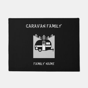Happy Campers Caravanning Funny Caravans Two-Tone Doormat