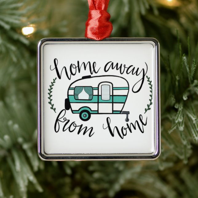 **HAPPY CAMPER'S CHRISTMAS ORNAMENT** METAL TREE DECORATION (Tree)