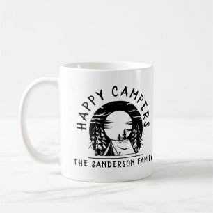 Happy Campers Family Name Camping Trip Coffee Mug