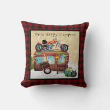 HAPPY CAMPERS - Funny Trailer Trash Buffalo Plaid