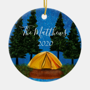 Happy Campers Personalised Family Ornament