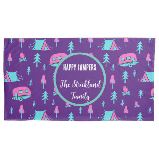 Happy Campers Personalised RV and Camping Pillowcase