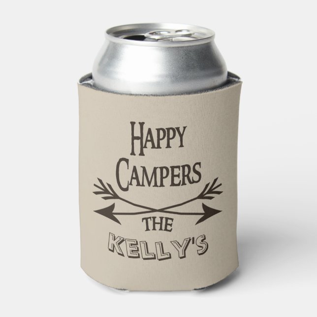 Happy Campers Personalised RV Can Cooler (Can Front)