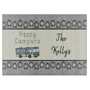Happy Campers Personalised RV Cutting Board