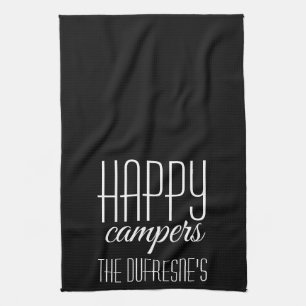 "Happy Campers" Personalised Tea Towel