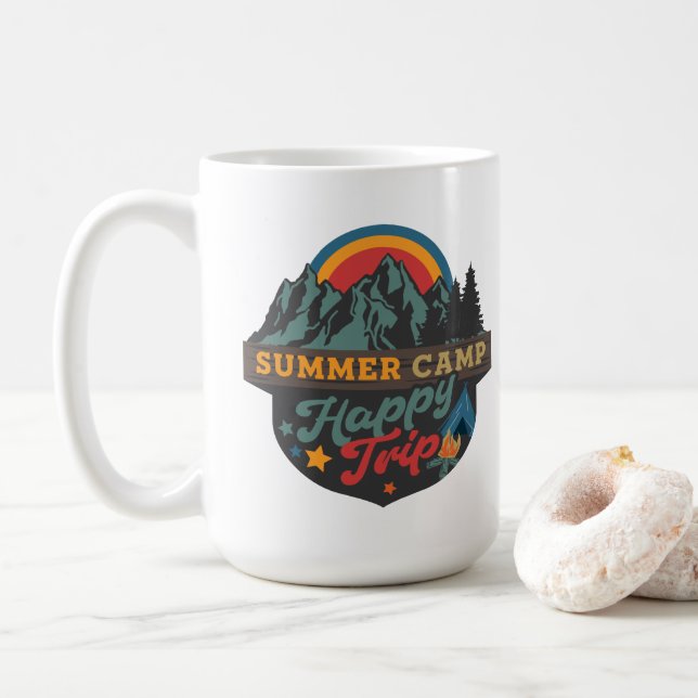 Happy Campers Summer Trip Coffee Mug (With Donut)